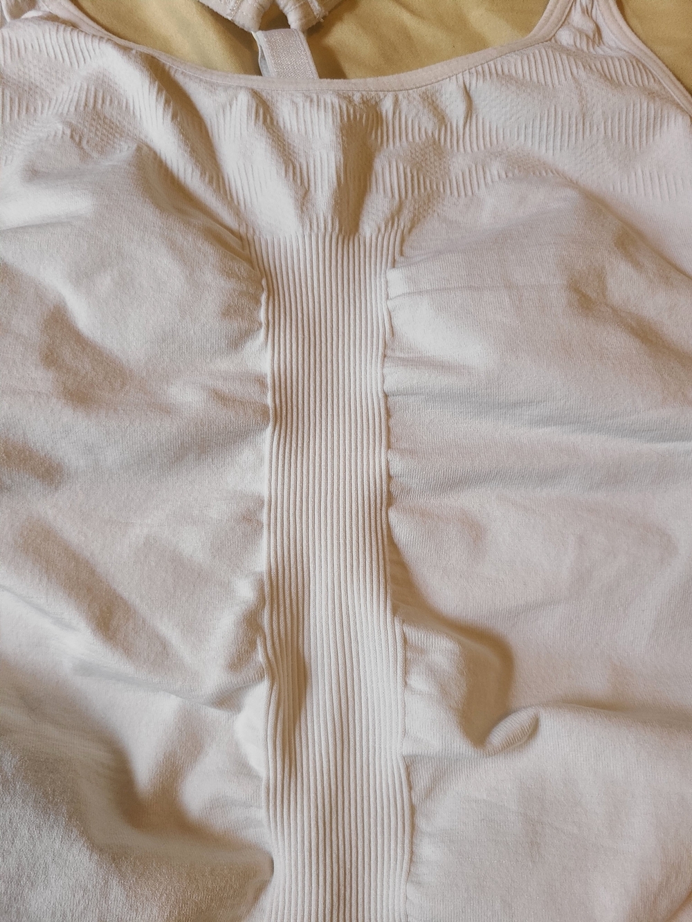 Athleta White Seamless Ribbed Racerback Tank - Picture 3 of 8